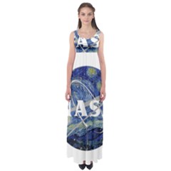 Vincent Van Gogh Starry Night Art Painting Planet Galaxy Empire Waist Maxi Dress by Mog4mog4