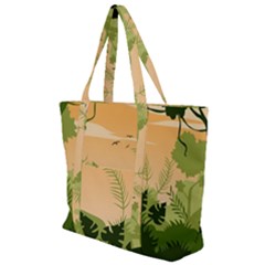 Forest Images Vector Zip Up Canvas Bag by Mog4mog4