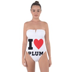 I Love Plum Tie Back One Piece Swimsuit by ilovewhateva