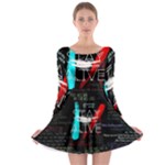 Stay Alive Long Sleeve Skater Dress