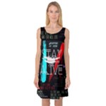 Stay Alive Sleeveless Satin Nightdress