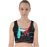 Stay Alive Velvet Racer Back Crop Top