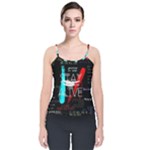 Stay Alive Velvet Spaghetti Strap Top