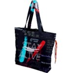 Stay Alive Drawstring Tote Bag