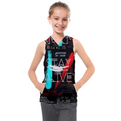 Stay Alive Kids  Sleeveless Hoodie by Bakwanart