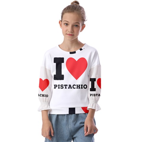 I Love Pistachio Kids  Cuff Sleeve Top by ilovewhateva
