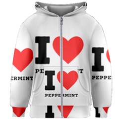 I Love Peppermint Kids  Zipper Hoodie Without Drawstring by ilovewhateva