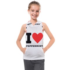 I Love Peppermint Kids  Sleeveless Hoodie by ilovewhateva