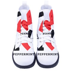 I Love Peppermint High-top Canvas Sneakers by ilovewhateva
