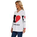 I love peppermint Long Sleeve Drawstring Hooded Top View2