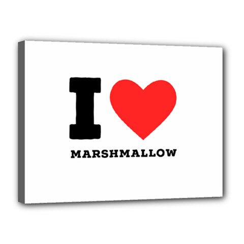 I Love Marshmallow  Canvas 16  X 12  (stretched) by ilovewhateva