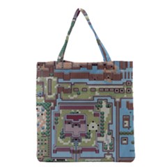 Arcade Game Retro Pattern Grocery Tote Bag