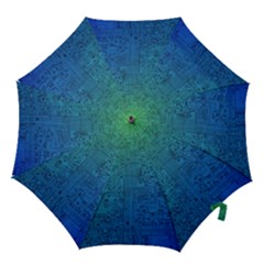 Blue And Green Circuit Board Wallpaper Circuit Board Sketch Hook Handle Umbrellas (small) by Bakwanart