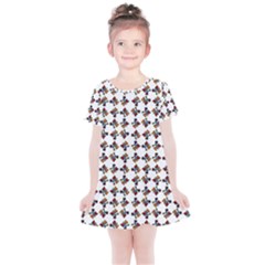 Mixed Abstract Colors Pattern Kids  Simple Cotton Dress by dflcprintsclothing