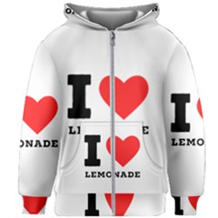 I Love Lemonade Kids  Zipper Hoodie Without Drawstring by ilovewhateva