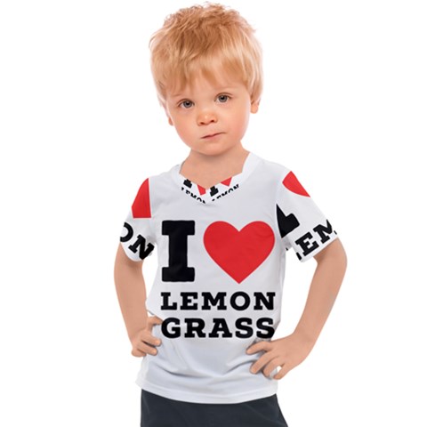 I Love Lemon Grass Kids  Sports Tee by ilovewhateva