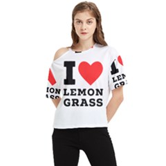 I Love Lemon Grass One Shoulder Cut Out Tee by ilovewhateva