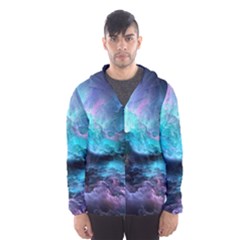 Abstract Graphics Nebula Psychedelic Space Men s Hooded Windbreaker by 99art