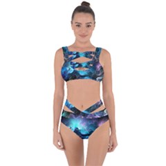 Abstract Graphics Nebula Psychedelic Space Bandaged Up Bikini Set  by 99art