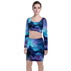 Abstract Graphics Nebula Psychedelic Space Top And Skirt Sets by 99art