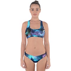 Abstract Graphics Nebula Psychedelic Space Cross Back Hipster Bikini Set by 99art