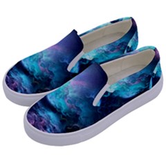 Abstract Graphics Nebula Psychedelic Space Kids  Canvas Slip Ons by 99art