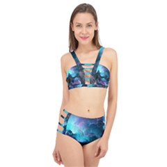 Abstract Graphics Nebula Psychedelic Space Cage Up Bikini Set by 99art