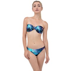 Abstract Graphics Nebula Psychedelic Space Classic Bandeau Bikini Set by 99art