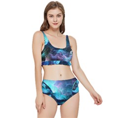 Abstract Graphics Nebula Psychedelic Space Frilly Bikini Set by 99art