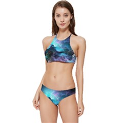 Abstract Graphics Nebula Psychedelic Space Banded Triangle Bikini Set by 99art