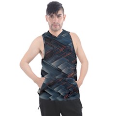 Architectural Design Abstract 3d Neon Glow Industry Men s Sleeveless Hoodie by 99art