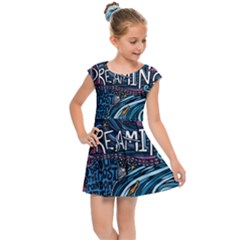 Graffiti Art Psychedelic Art Graphic Design Modern Art Kids  Cap Sleeve Dress