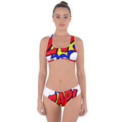 Zap Comic Book Fight Criss Cross Bikini Set by 99art