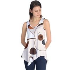 Animation-dog-cute-cartoon-drawing Sleeveless Tunic by 99art