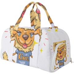 Animation-lion-animals-king-cool Burner Gym Duffel Bag by 99art