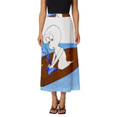 Spirit-boat-funny-comic-graphic Classic Midi Chiffon Skirt by 99art