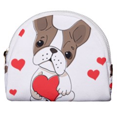 Animation-dog-cute-animate-comic Horseshoe Style Canvas Pouch by 99art