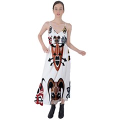 Tribal-masks-african-culture-set Tie Back Maxi Dress