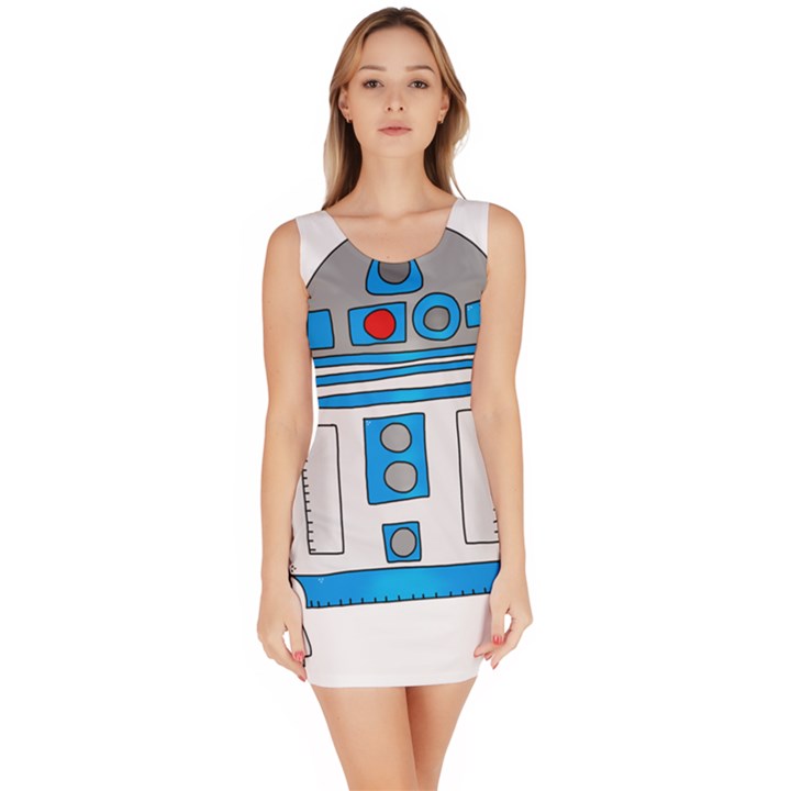 Technology-clip-art-r2d2 Bodycon Dress