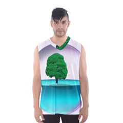 Crystal-ball-sphere-cartoon Color Background Men s Basketball Tank Top by 99art