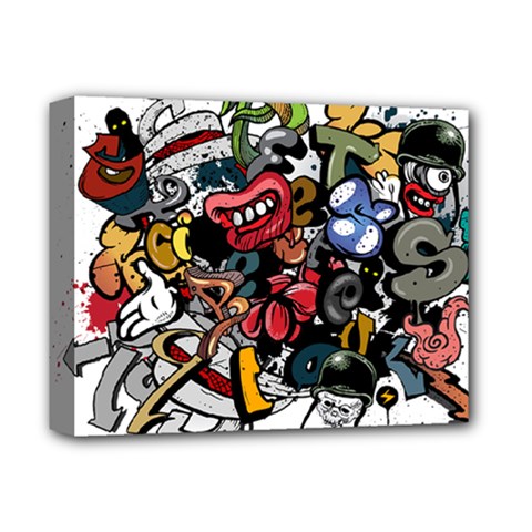 Mural Graffiti Paint Deluxe Canvas 14  X 11  (stretched) by 99art