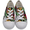 Scooter-motorcycle-graffiti Kids  Low Top Canvas Sneakers View1