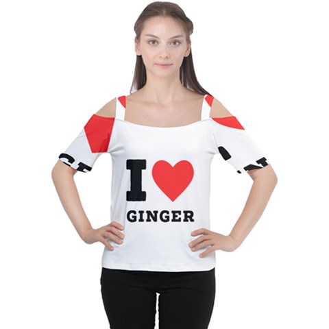 I Love Ginger Cutout Shoulder Tee by ilovewhateva