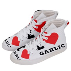 I Love Garlic Women s Hi-top Skate Sneakers by ilovewhateva