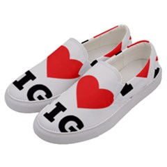 I Love Fig  Men s Canvas Slip Ons by ilovewhateva