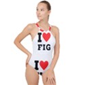 I love fig  High Neck One Piece Swimsuit View1