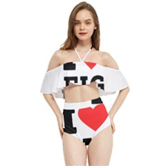 I Love Fig  Halter Flowy Bikini Set  by ilovewhateva