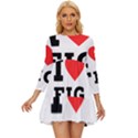 I love fig  Long Sleeve Babydoll Dress View1