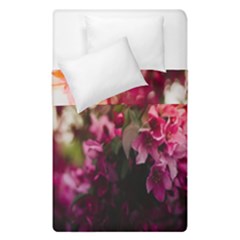 Pink Flower Duvet Cover Double Side (single Size)