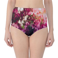 Pink Flower Classic High-waist Bikini Bottoms